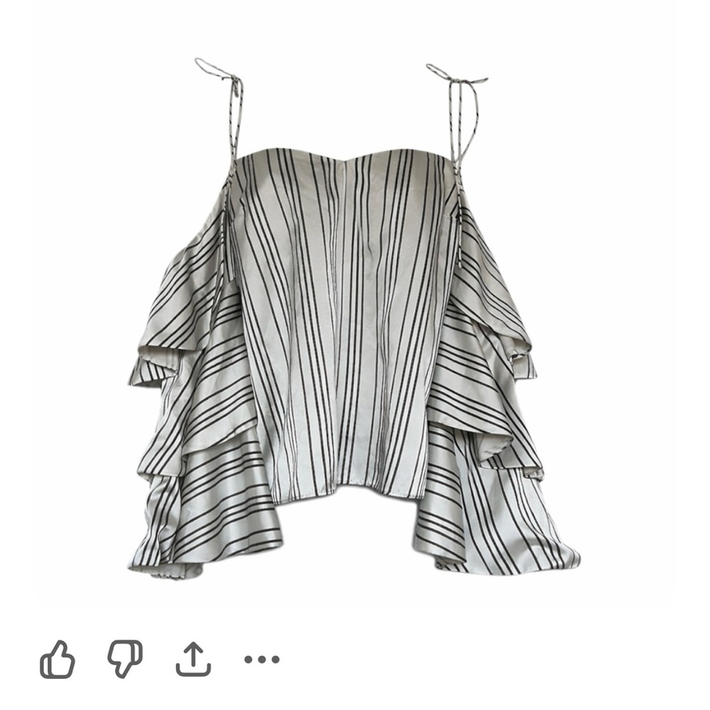 AMUR Cupro Sophie Ruffle Blouse